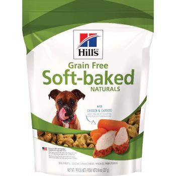 Hill's Grain Free Soft-Baked Naturals Dog Treats, with Chicken & Carrots, 8 oz bag
