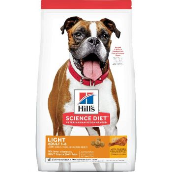 Hill's Science Diet Adult Light Dry Dog Food with Chicken Meal & Barley, 15 lb Bag