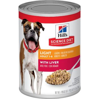 Hill's Science Diet Adult Light Canned Dog Food, Liver, 13.1 oz