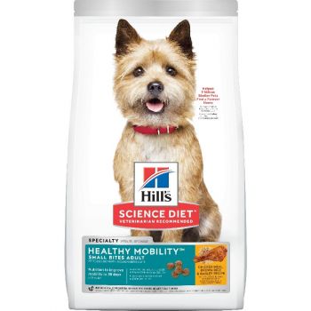 Hill's Science Diet Adult Healthy Mobility Small Bites Dry Dog Food, Chicken Meal, Brown Rice & Barley Recipe, 15.5 lb Bag
