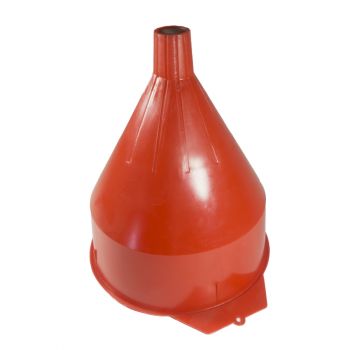 Funnel King Red Polyethylene Funnel With Screen, 6 Qt