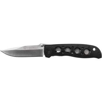 S&W Extreme Ops Liner Lock Folding Knife Drop Point Blade Aluminum Handle