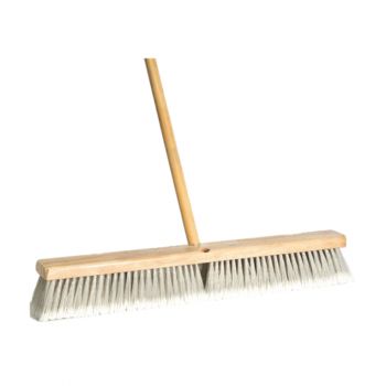 Heavy Duty Contractor Sweep, Fine, Gray Flg Synthetic, 24"