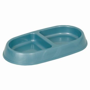 Petmate Ultra-Lightweight Double Diner, Small, 7oz/Side, Assorted Colors
