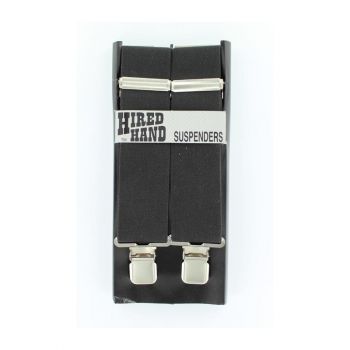 Hired Hand Black Gallus Suspenders, 48”