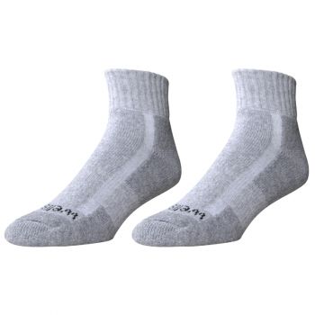 Men’s Cotton Quarter Socks, Grey, Shoe Sizes 10 to 12 1/2, 2 Pair Pack (Wells Lamont 8232LN)