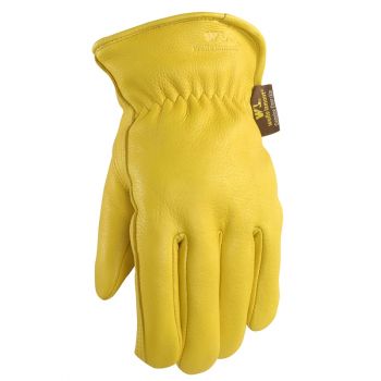 Men's Deerskin Winter Work Gloves,100-gram Thinsulate Insulation, Fleece-Lined (Wells Lamont 963)