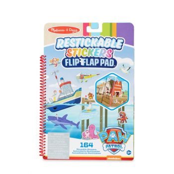 Melissa & Doug Paw Patrol Restickable Stickers Flip-Flap Pad - Adventure Bay