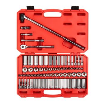 3/8 Inch Drive 6-Point Socket & Ratchet Set, 74-Piece (1/4-1 in., 6-24 mm)