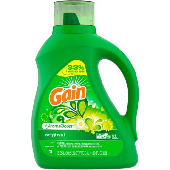Gain + Aroma Boost Liquid Laundry Detergent, Original, 100 fl oz 64 Loads