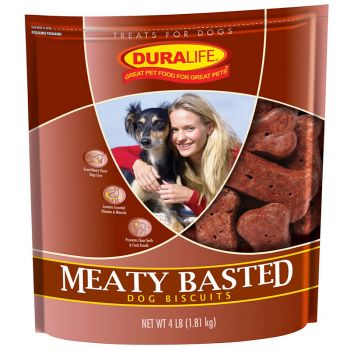 Duralife Meaty Basted Dog Biscuits, 4 Lbs.
