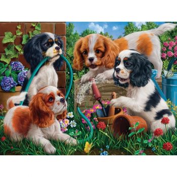 Pups in the Garden 1000 pc puzzle