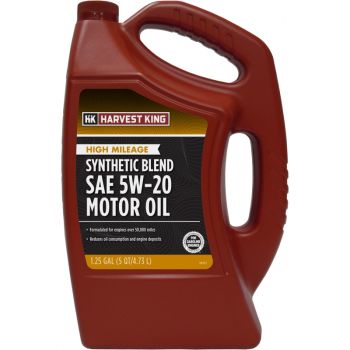 Harvest King High Mileage Synthetic Blend SAE 5W-20 Motor Oil, 5 Qt.