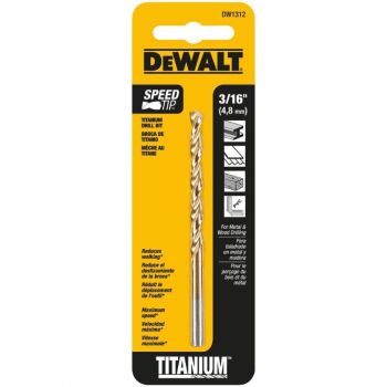 DEWALT 3/16-in Titanium Split Point Drill Bit