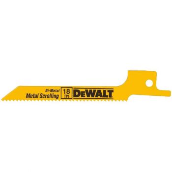 DEWALT 3-1/2" 18 TPI Scroll Cutting Bi-Metal Reciprocating Saw Blade (5 pack)