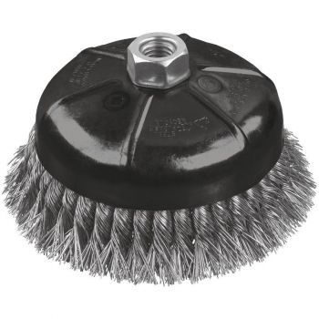 DEWALT 3 In. x 5/8 In.-11 XP .020 Stainless Knot Wire Cup Brush